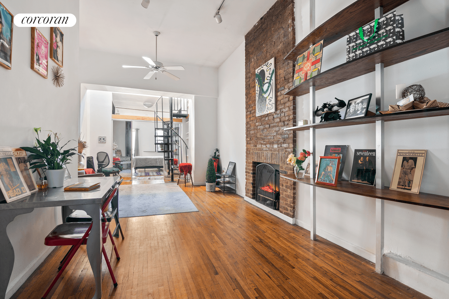 This stunning Chelsea artist loft offers the perfect blend of historic charm and modern living, complete with a private outdoor garden.