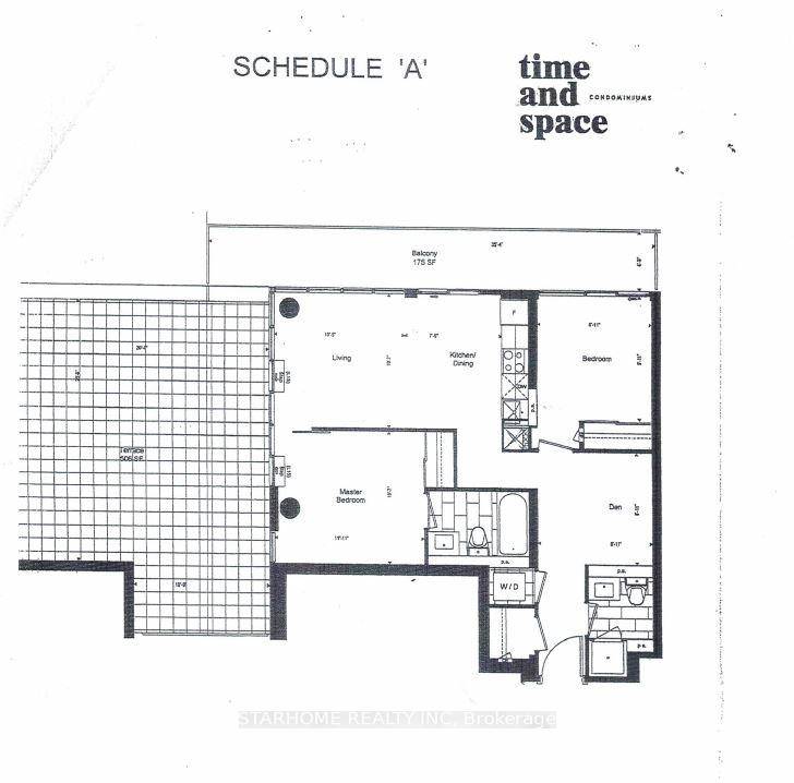 Beautiful 2 Bedroom Plus Den Corner Unit in Time amp ; Space, 830sf 2 Den, South Facing 503sf Patio And A West Facing 175sf Balcony, CN Tower And Lake Ontario ...