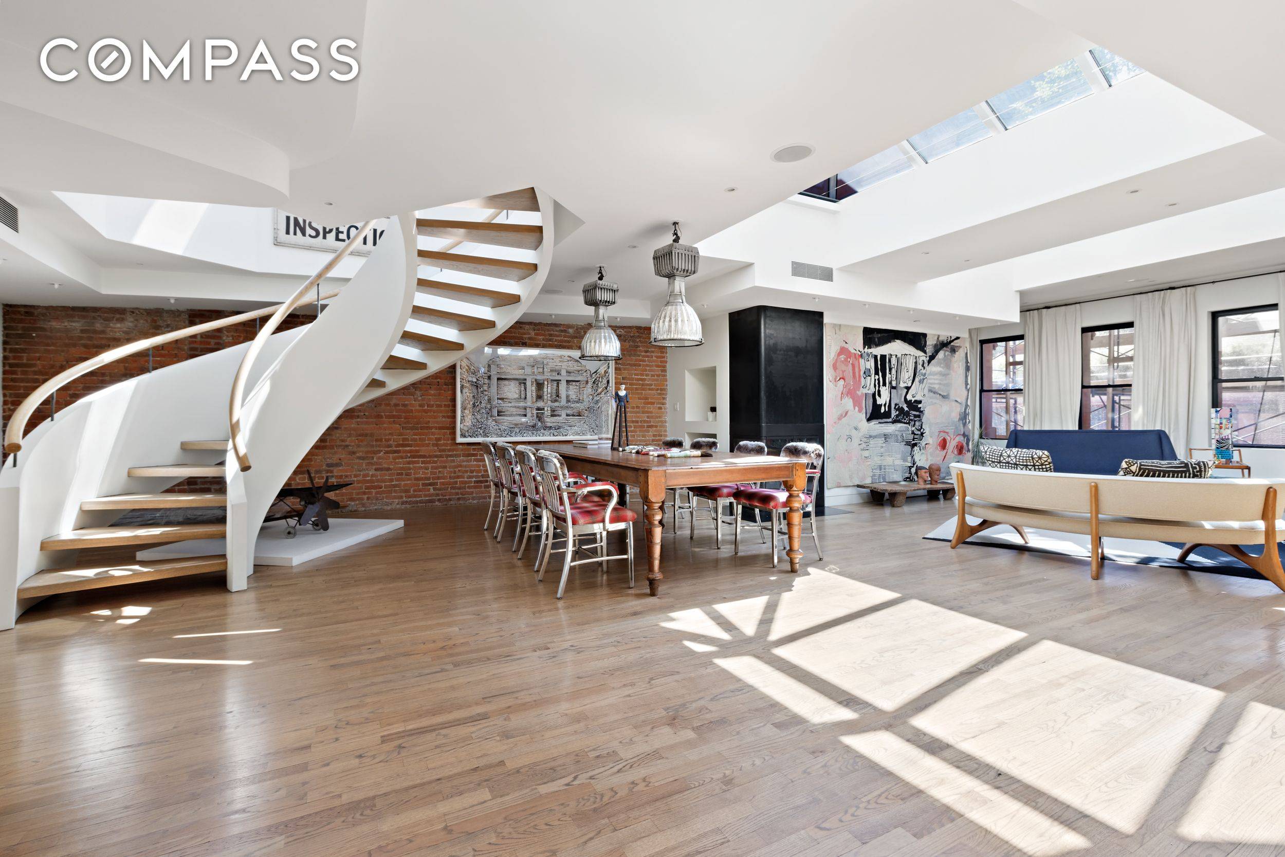 Extremely rare, south facing penthouse condo in prime Tribeca.