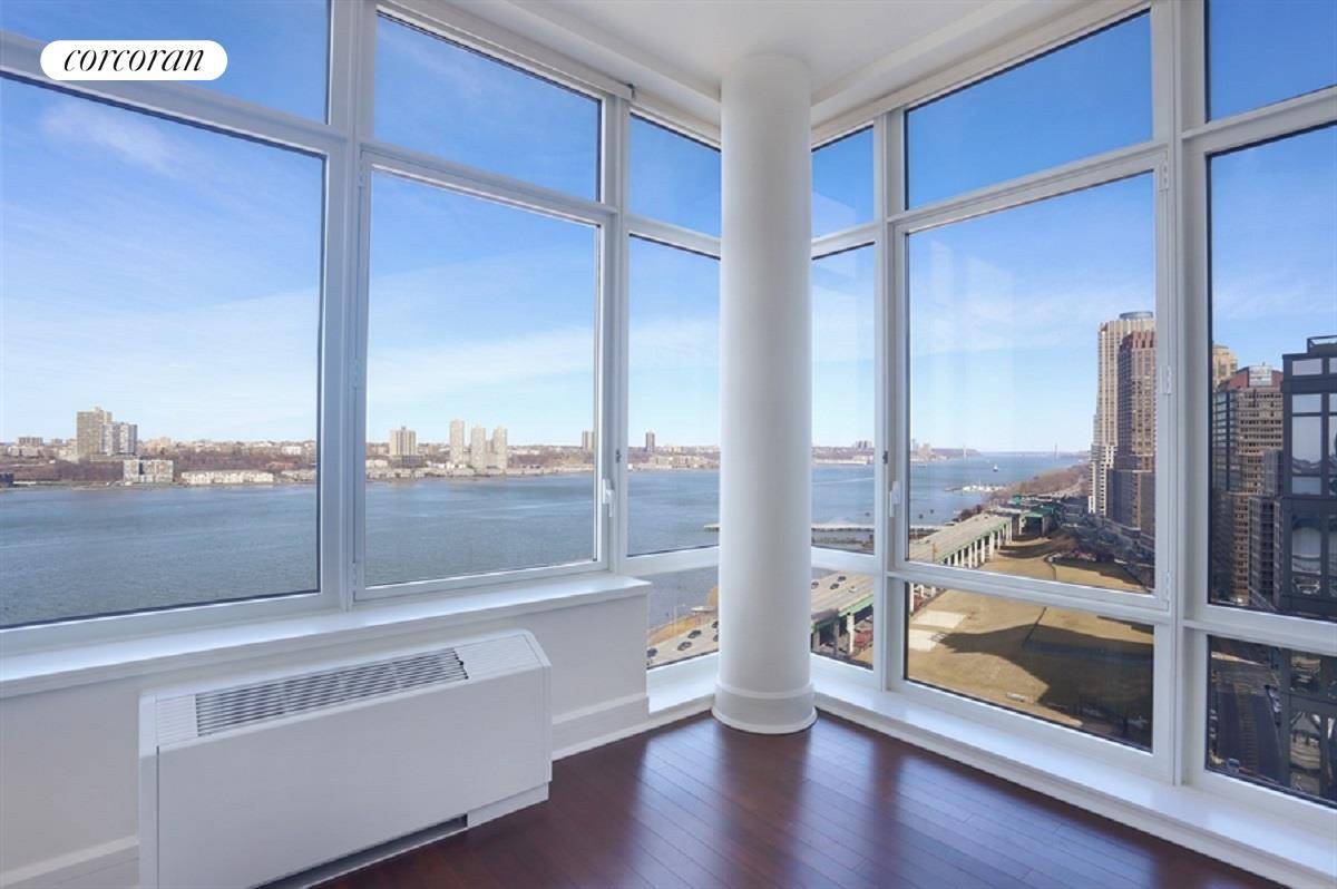 Enjoy direct river views from every room of this high floor, 2 bed, 2.