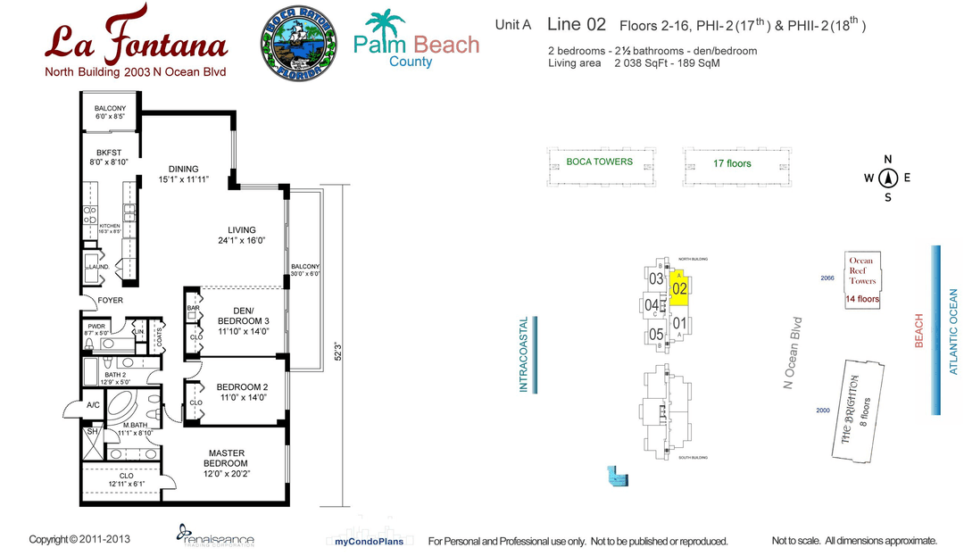 Rising above one of Boca Raton's most compelling stretches of coastline, this Penthouse residence at La Fontana reveals something special.