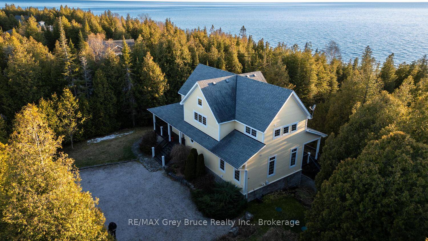 Listen to birdsong and breathe in the soft, cool scent of cedar as you follow a flagstone path to the ocean like expanse of Lake Huron.