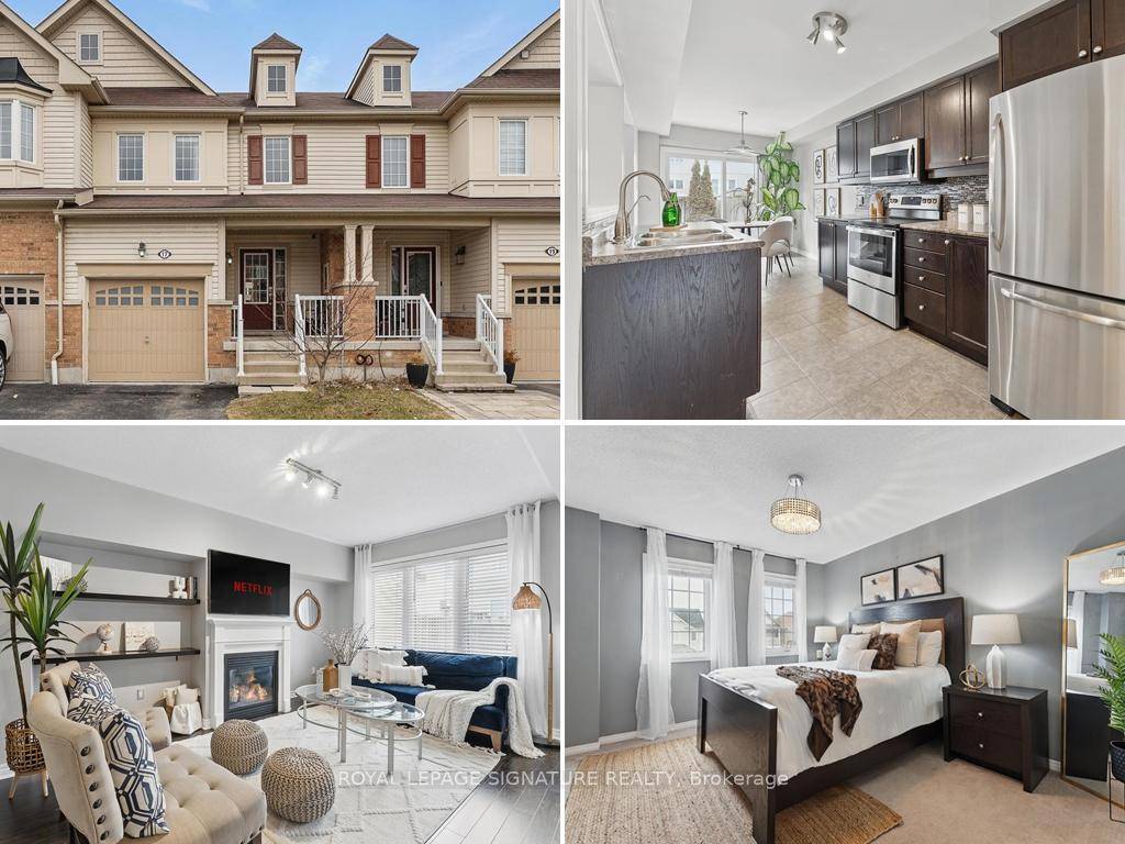 FREEHOLD NO POTL FEES ! Welcome to 17 Gallimere Crt a charming 3 bed, 3 bath freehold townhome nestled in the highly sought after Whitby Blue Grass Meadows community.