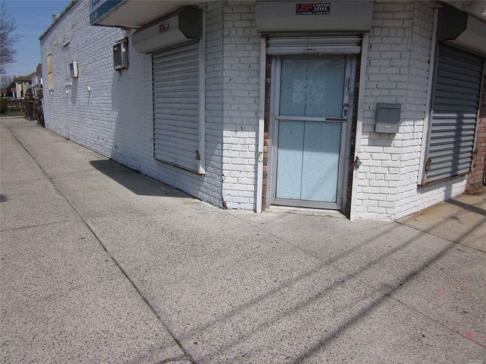 Store Front in Commercial Block of New Hyde Park Border of Nassau Queens.