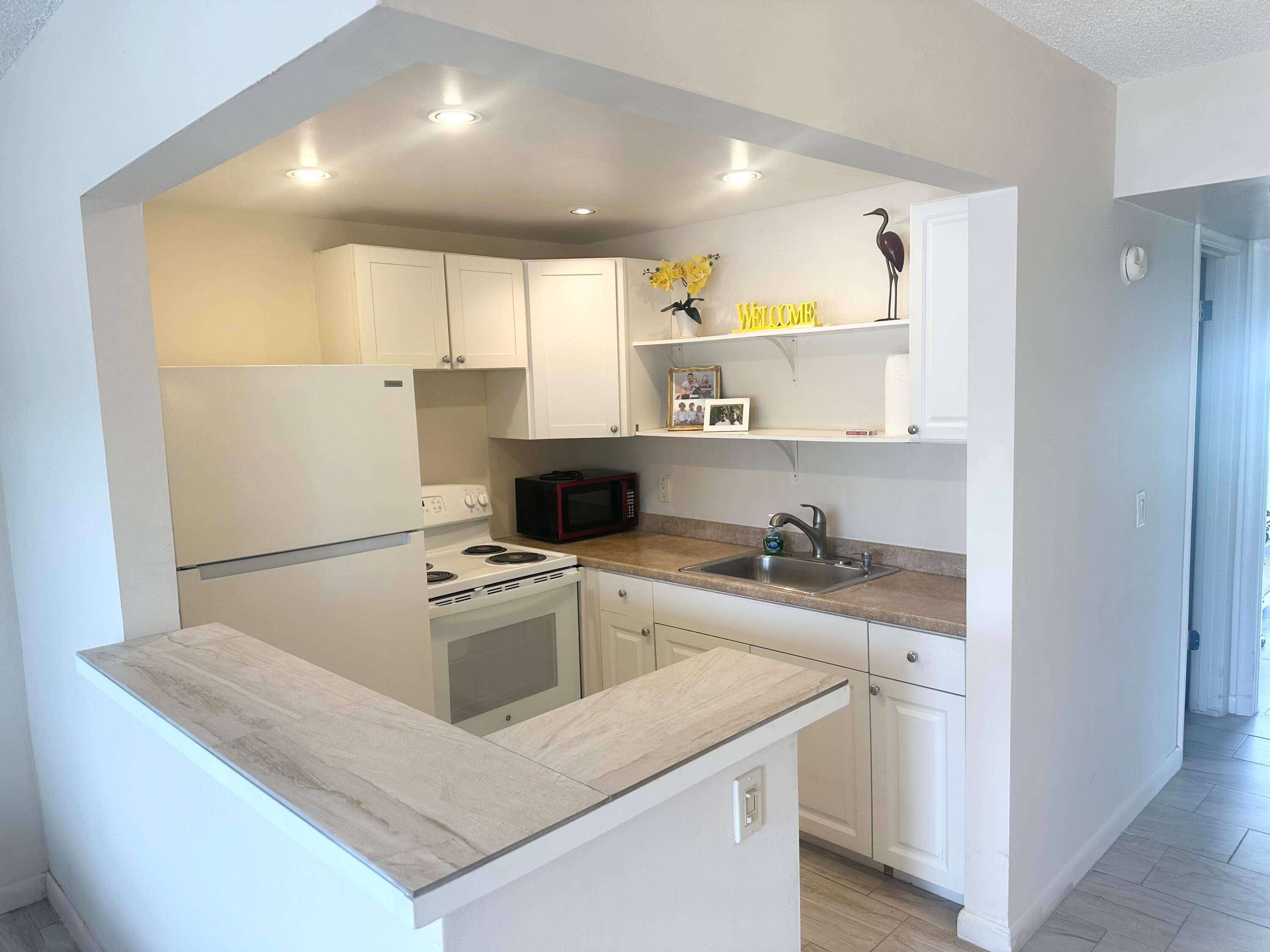 Great first floor 1 Bedroom 1 Bathroom in the best location in the development steps away from the pool !