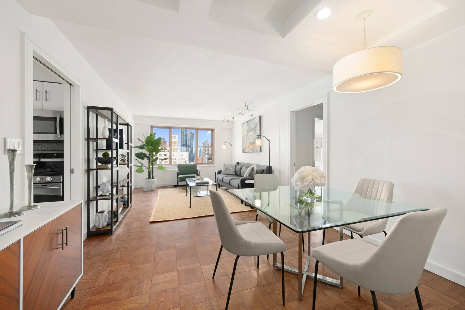 Sun drenched and move in ready, this spacious three bedroom, two bathroom residence features open views, excellent light throughout the day, and the convenience of a full time, 24 hour ...