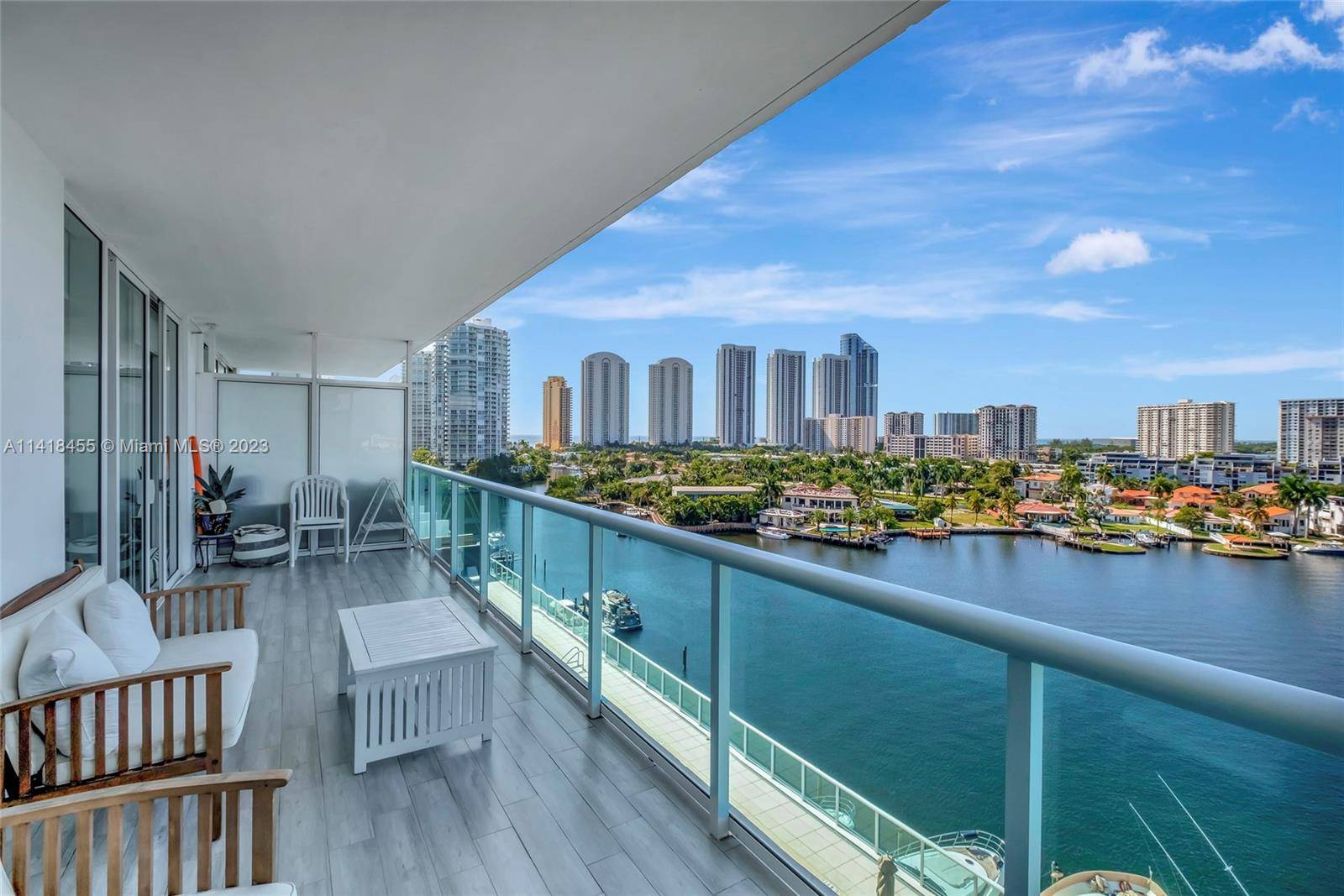 Experience luxurious waterfront living at 400 Sunny Isles Boulevard 907 !