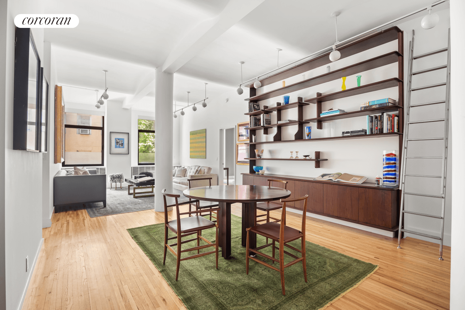 One of a kind loft in a full service building on one of the best Greenwich Village blocks.
