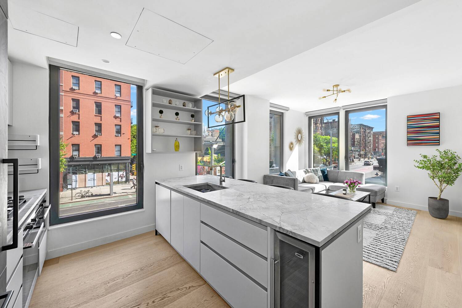 Modern Elegance in a Landmark Boutique Condominium in the East Village Perfectly situated at the nexus of NoHo, the East Village, and the Bowery, this corner two bedroom, two bathroom ...