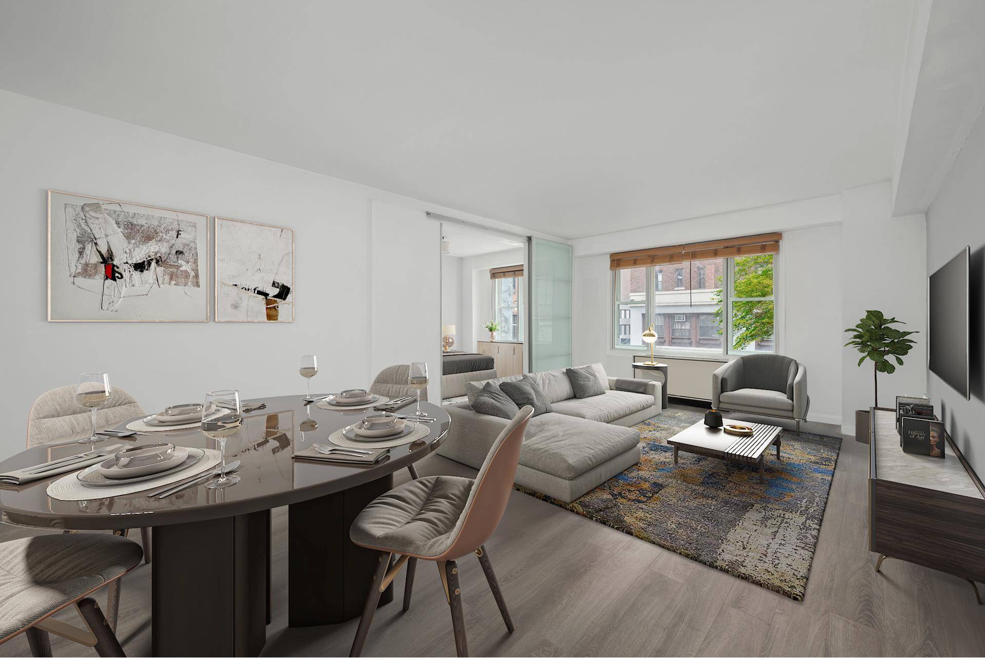 Step into this inviting sanctuary nestled in the heart of Murray Hill, where every detail is meticulously crafted for comfort and convenience.
