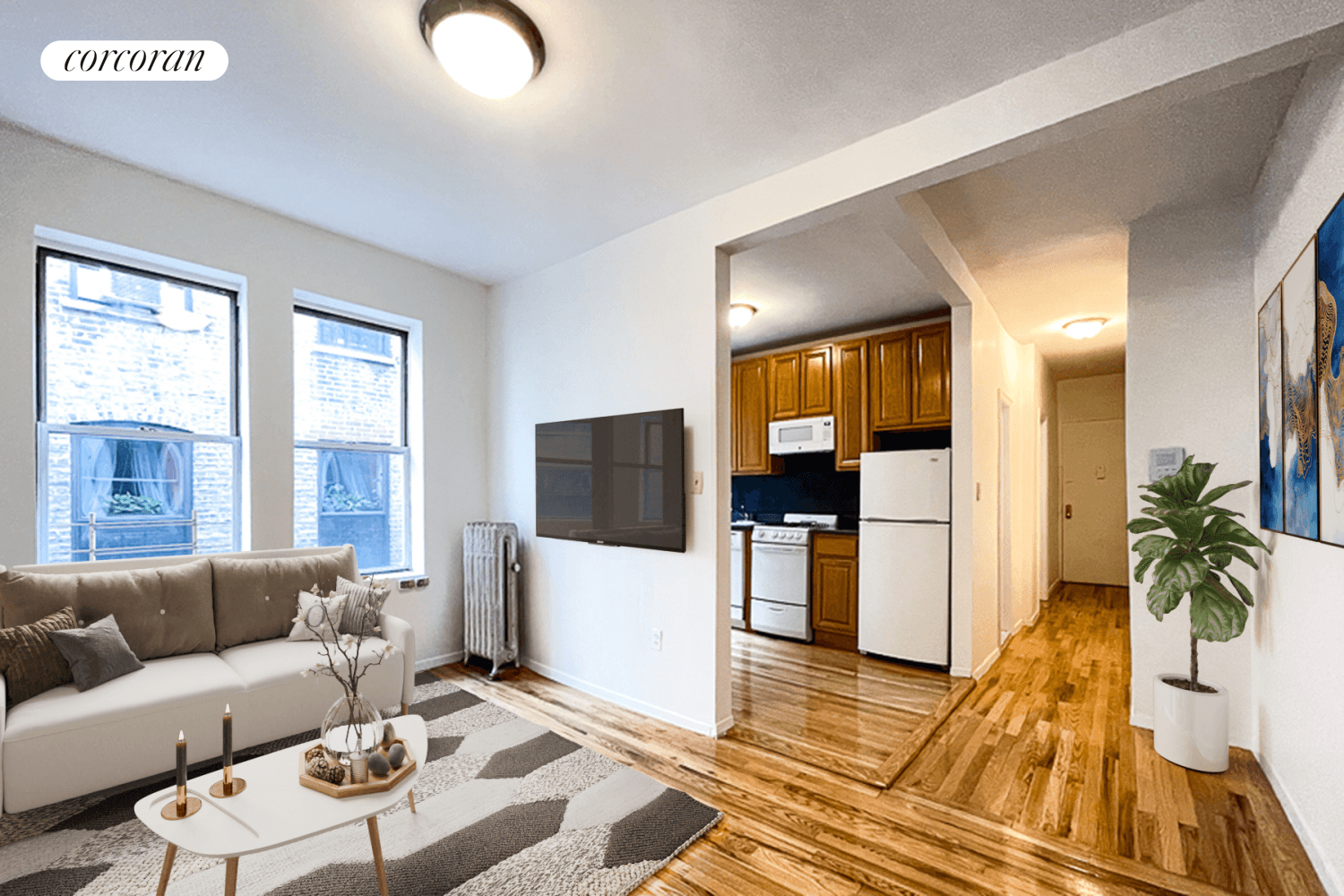 Sunny high floor two bedroom Available September 10 for 2 year lease No pets 5th floor of walk up Renovated two bedroom one bath with separate kitchen amp ; living ...