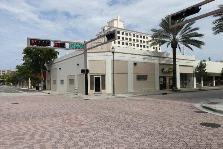 Prime downtown West Palm Beach corner building.