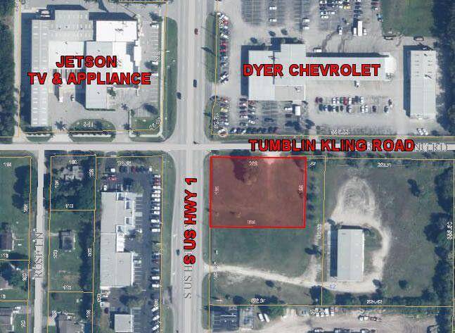 PRIME US HWY 1 CORNER LOCATION WITH 165 FEET FRONTAGE ON US HWY 1 AND 225 FEET FRONTAGE ON TUMBLIN KLING.