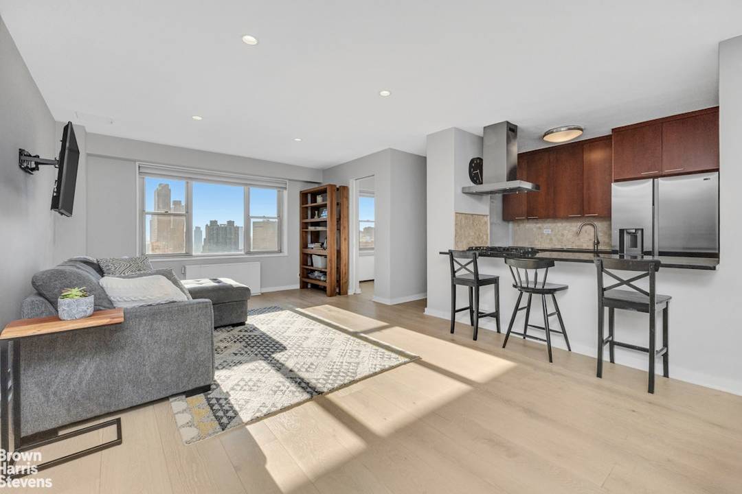 Turnkey Corner 2 Bed Junior 4 with Open Eastern Views Utilities Included in Maintenance Perched on the 24th floor, this beautifully renovated corner home is pin drop quiet and filled ...