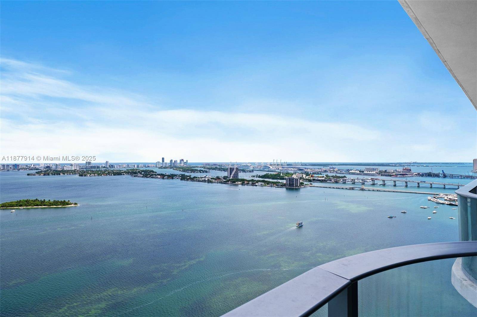 Brand new 1 Bedroom Den on the 34th floor with breathtaking views of Biscayne Bay, the ocean, and Miami s skyline.