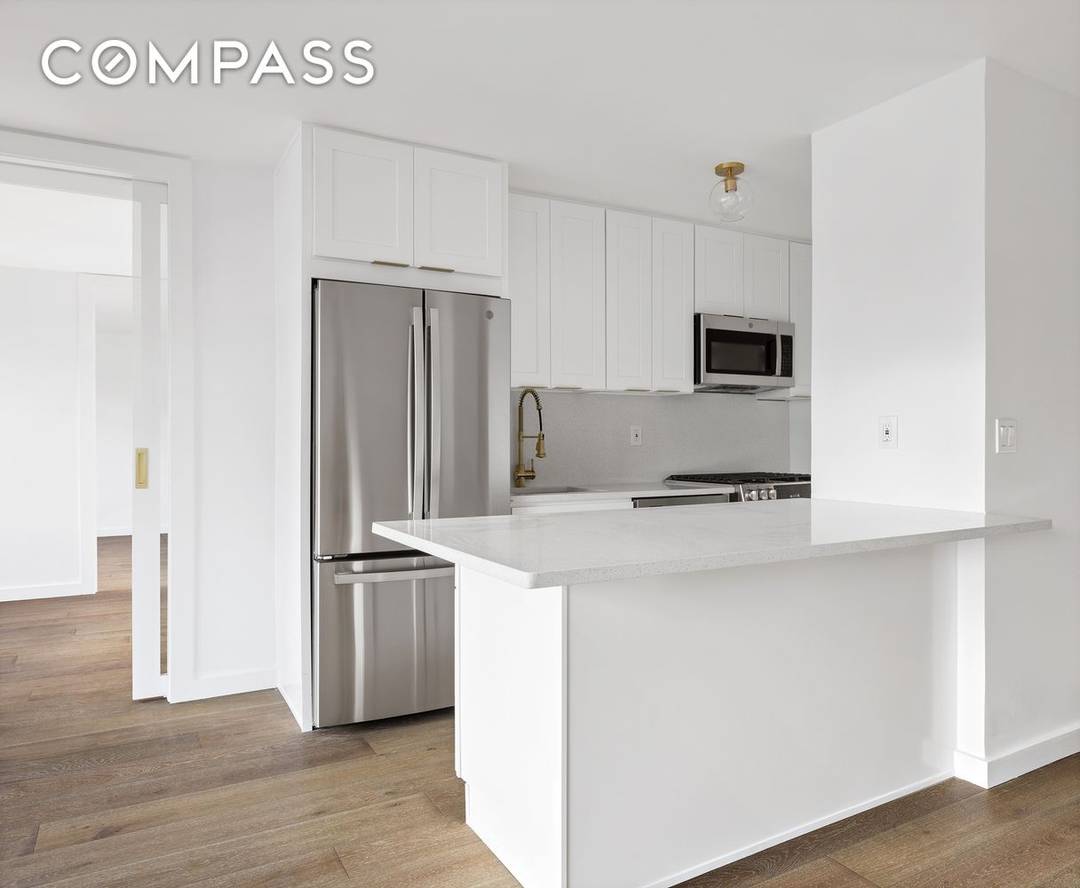 Renovated two bed, two bath with convertible home office.