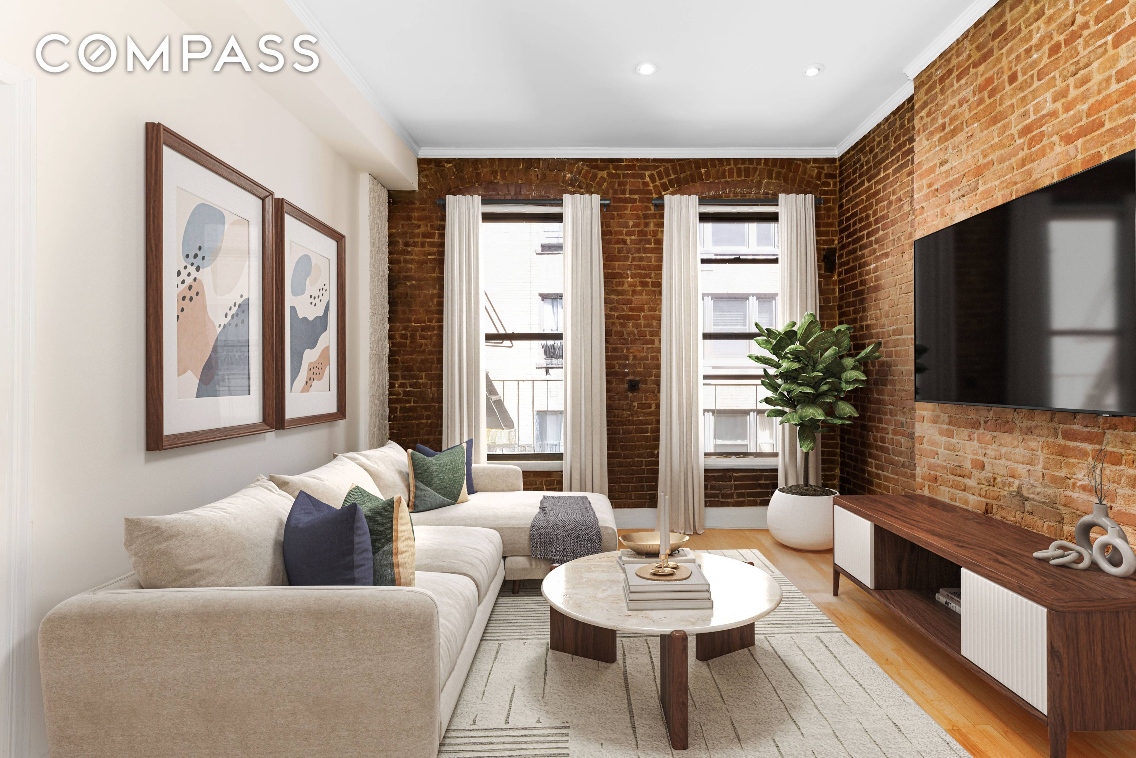 W D in unit Two bed, two bath Just one flight up Hardwood floors, exposed brick, and 9 foot tall ceilings invite you inside this lovely two bed, two bath ...