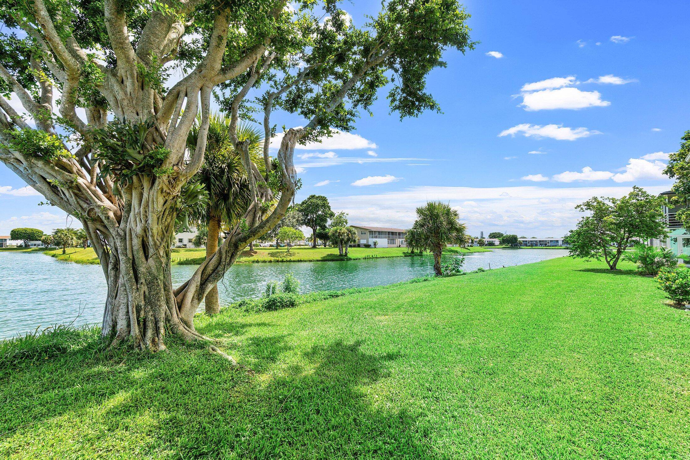 Enjoy relaxing water views from this clean and well kept 2 bedroom condo in Century Village !