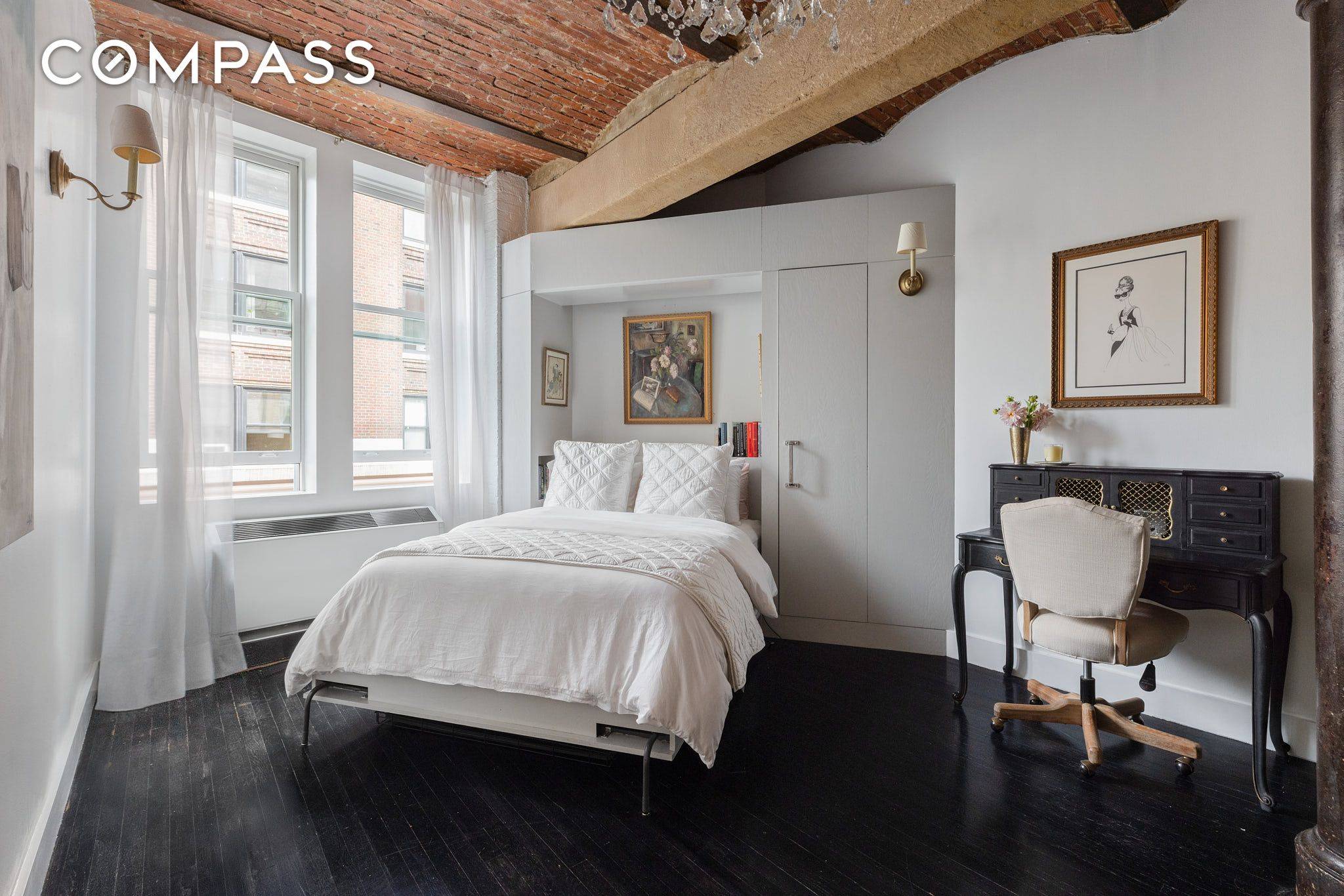 The perfect West Village pied a terre in a historic loft conversion.