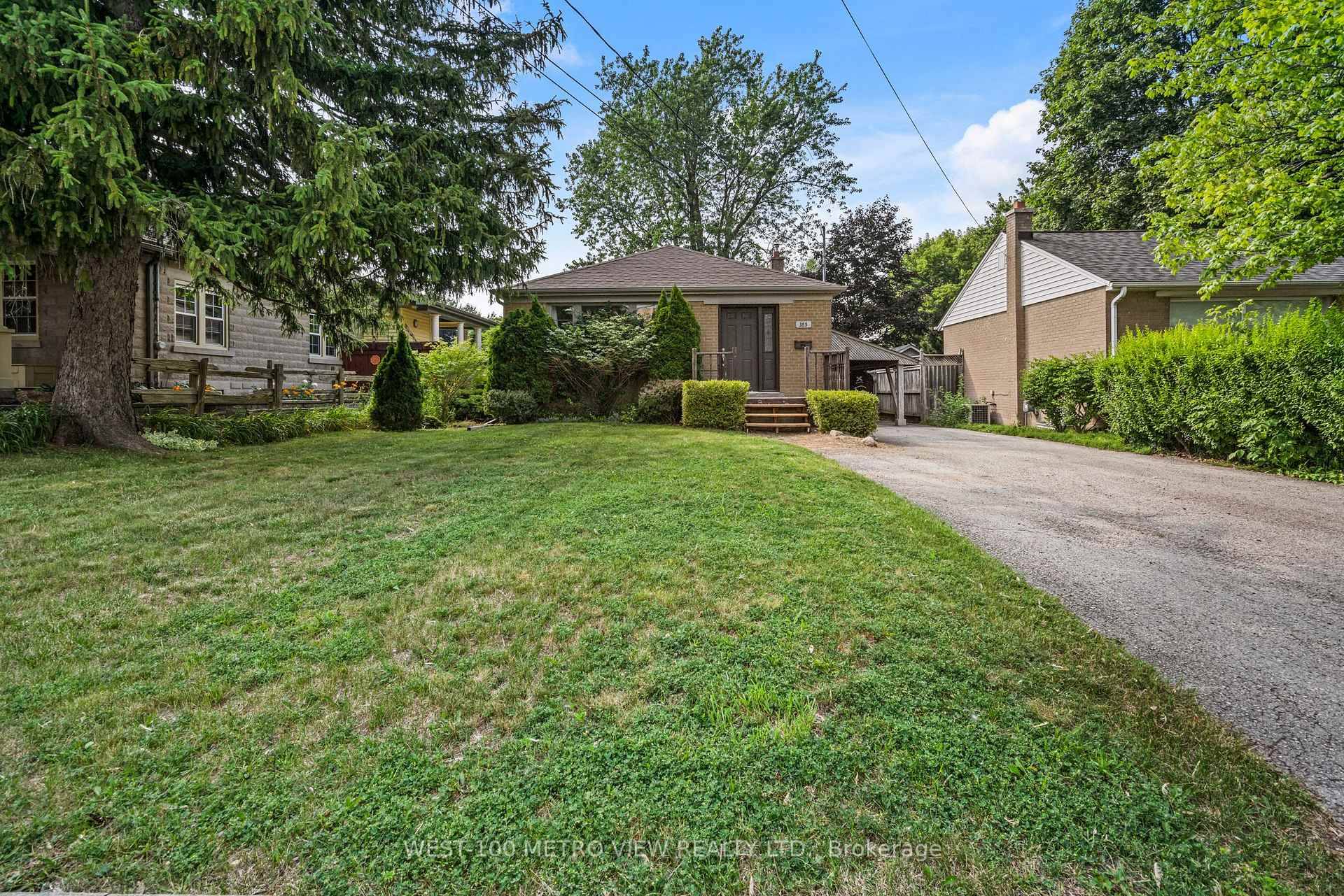 This charming detached bungalow sits proudly on a massive 50 x 132 foot lot, surrounded by mature trees and walkable, tree lined streets in one of Milton's most established neighbourhoods.