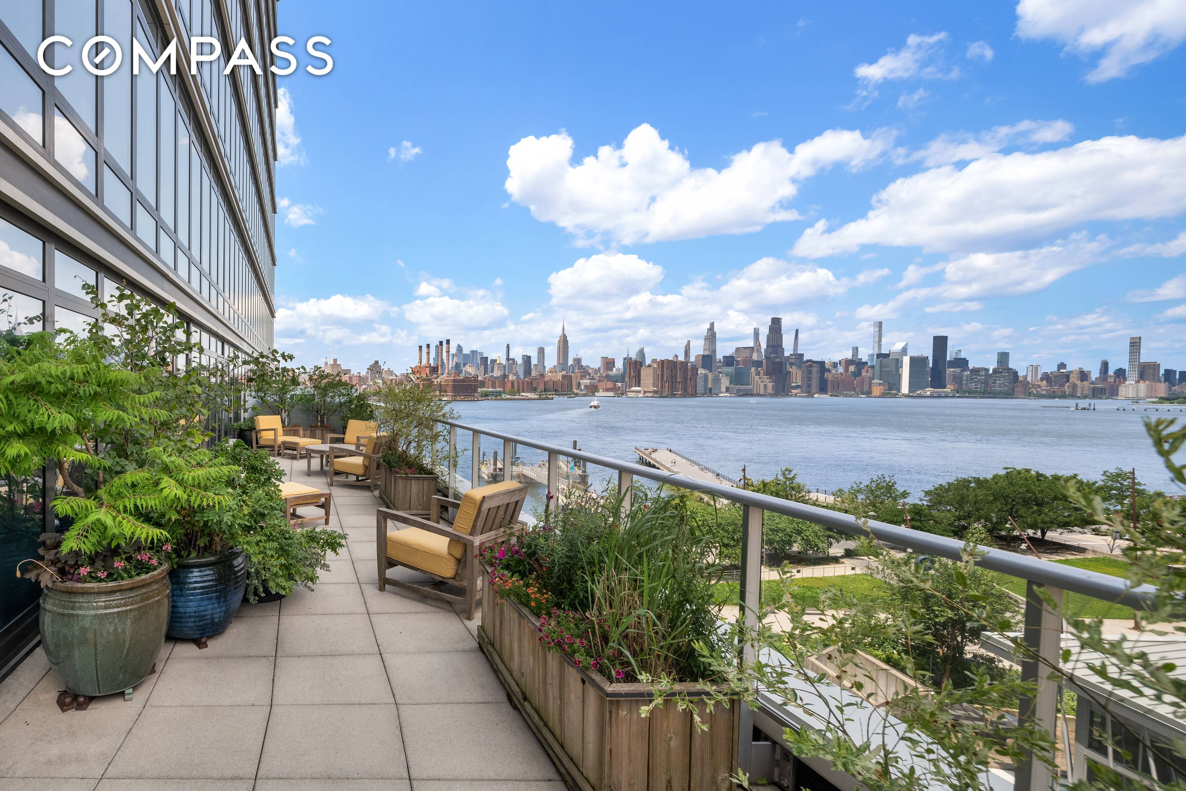 Welcome to the epitome of luxury living at 2 Northside Piers, Apartment 6JH, a spectacular 1, 923sf 2 bedroom 3 full bathroom condo with large terrace located in prime Williamsburg.