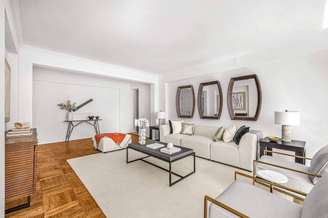 Located highly sought after Sutton Place Cooperative, this spacious 5 room corner residence showcases oversized windows offering wonderful light and open views from every room.