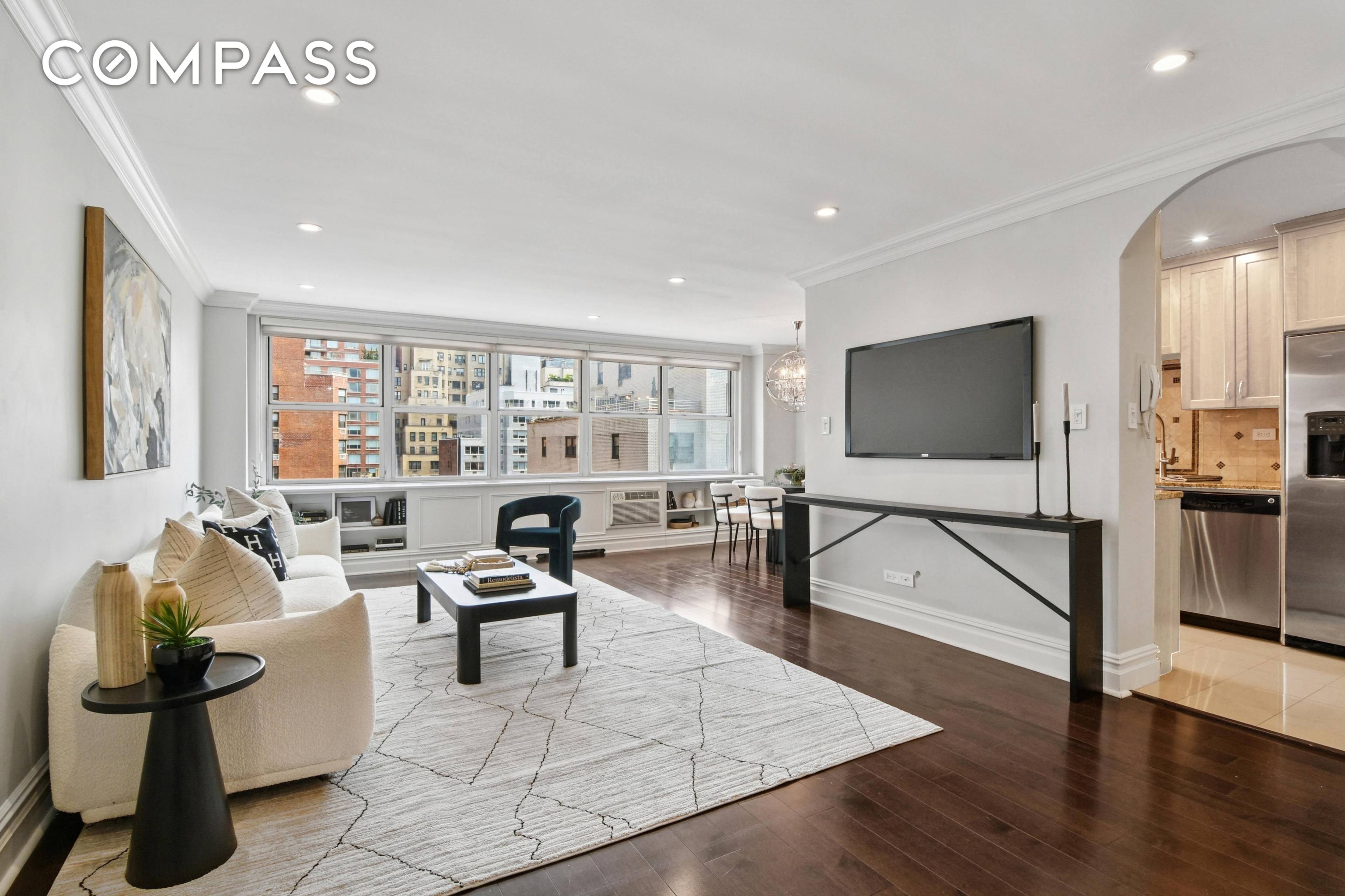 NEW PRICE BRIGHT FLEXIBLE LAYOUT PRIME LOCATION This bright, renovated, and expansive two bedroom, two bathroom property boasts high end finishes, loads of natural light, hardwood flooring, recessed lighting, through ...