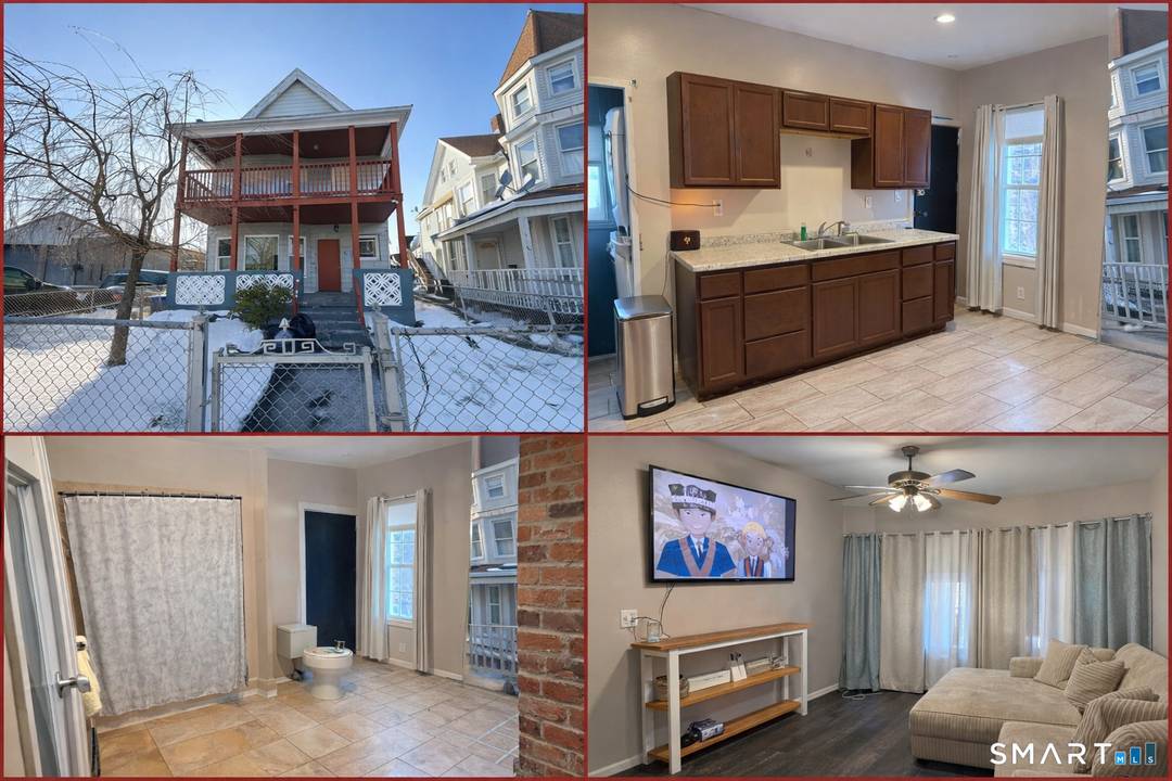 Well maintained two family property with an additional upper level unit located at 109 111 Wordin Ave, Bridgeport, CT 06605.