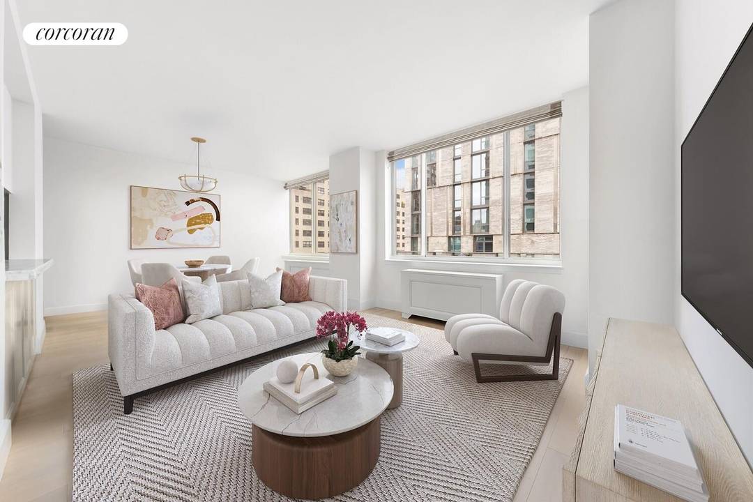 Residence 9B is a thoughtfully designed one bedroom home situated on the ninth floor of a full service condominium on the Upper East Side, offering a seamless blend of modern ...