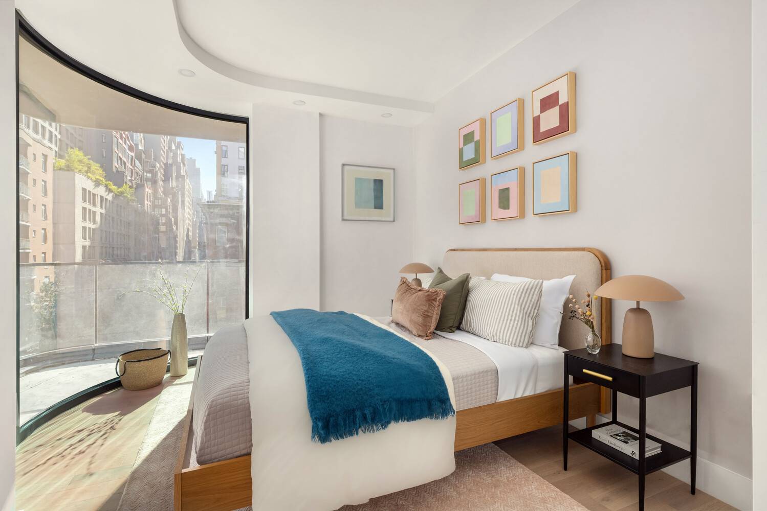 Welcome to Residence 7D N a beautifully designed two bedroom, two bathroom corner residence with 866 square feet of interior space.