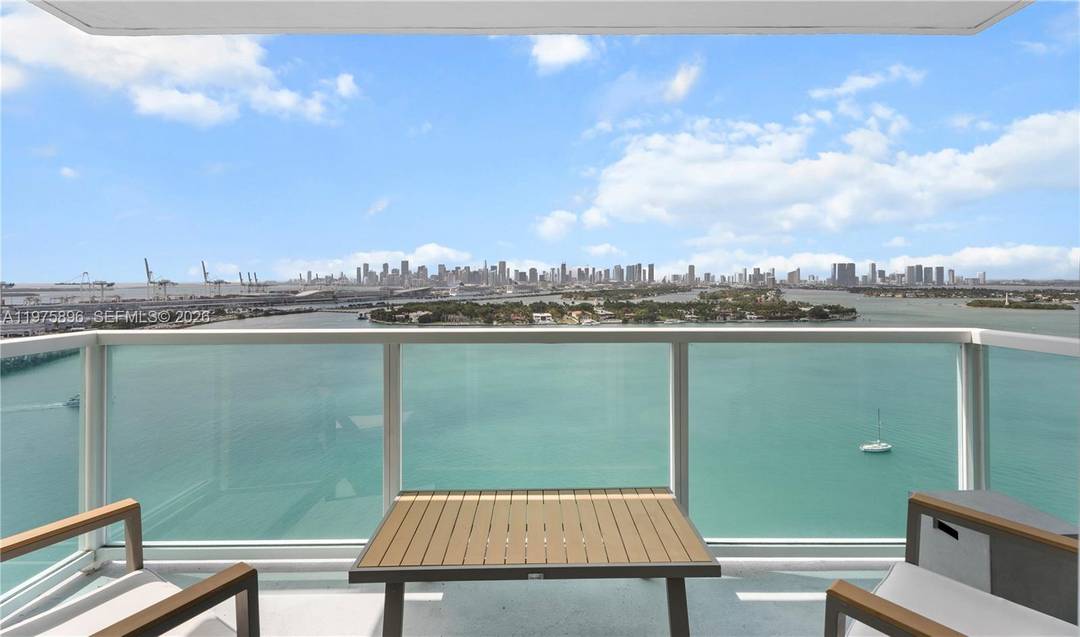 A must see ! Recently renovated and reconfigured, this 2 Bed 2 Bath redefines comfort and style while offering unparalleled direct West views of the Miami skyline and the Islands ...