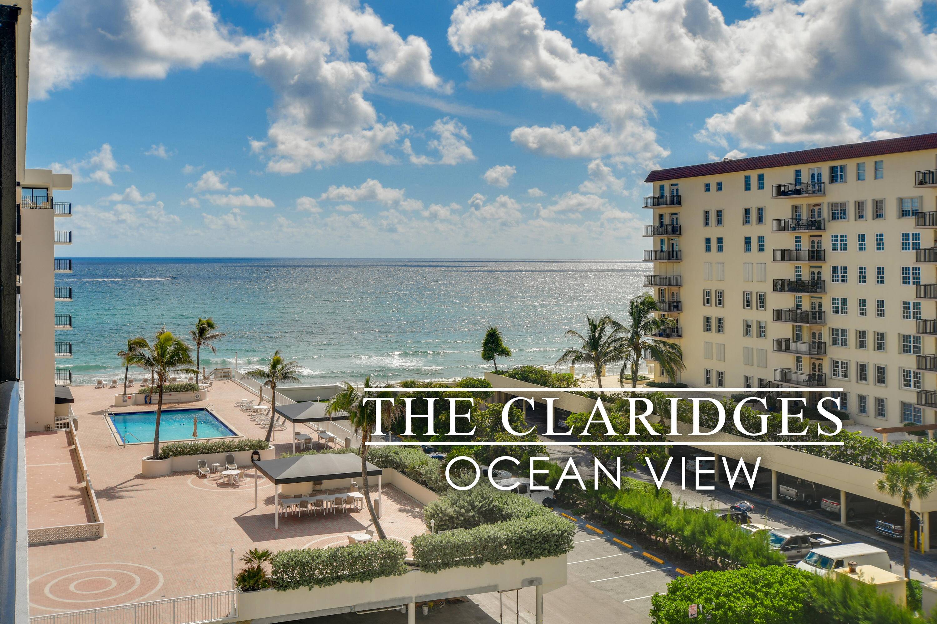 Outstanding Palm Beach condominium at The Claridges with a wide ocean view !