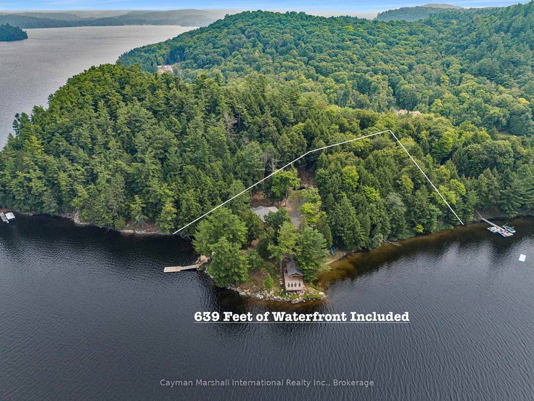639 ft of Pristine Lake of Bays Frontage, a year round cottage built in 2020, with both long lake views amp ; a quiet bay setting.