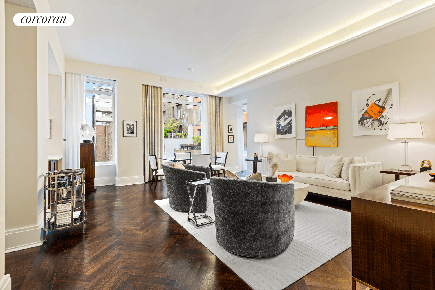 Welcome to PH3D, an extraordinary oversized Penthouse at The Harrison Condominium, masterfully designed by the world renowned architect, Robert A.