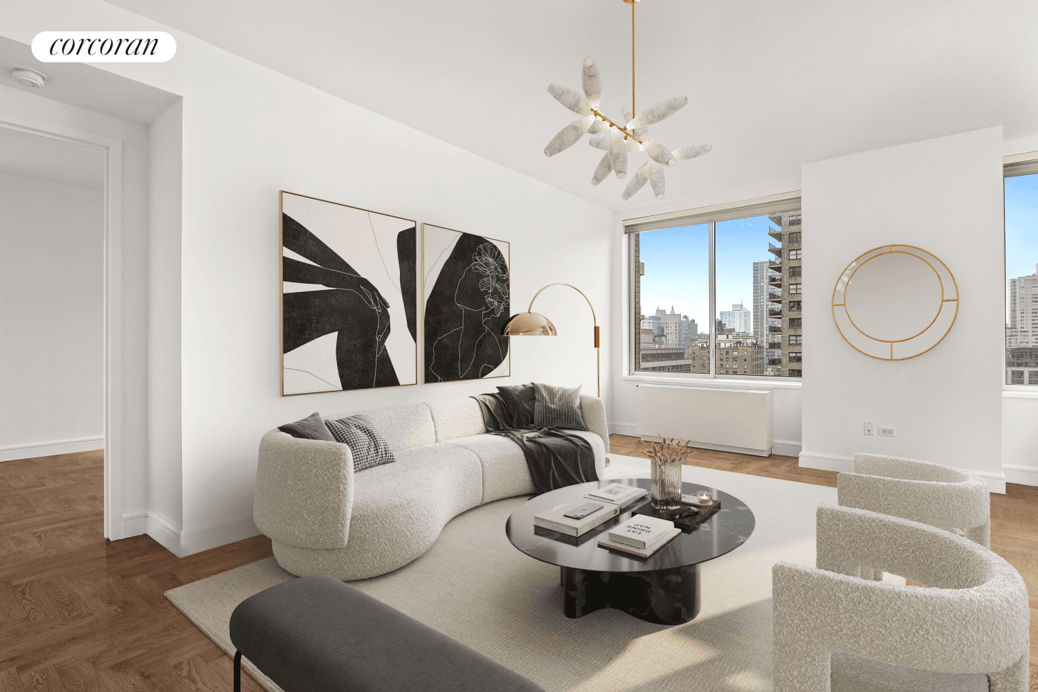 Soaring up on the 19th floor is this beautiful expansive 1, 200 SF 2 bedroom and 2 full bath condominium residence at 200 Riverside Boulevard in Lincoln Square on the ...