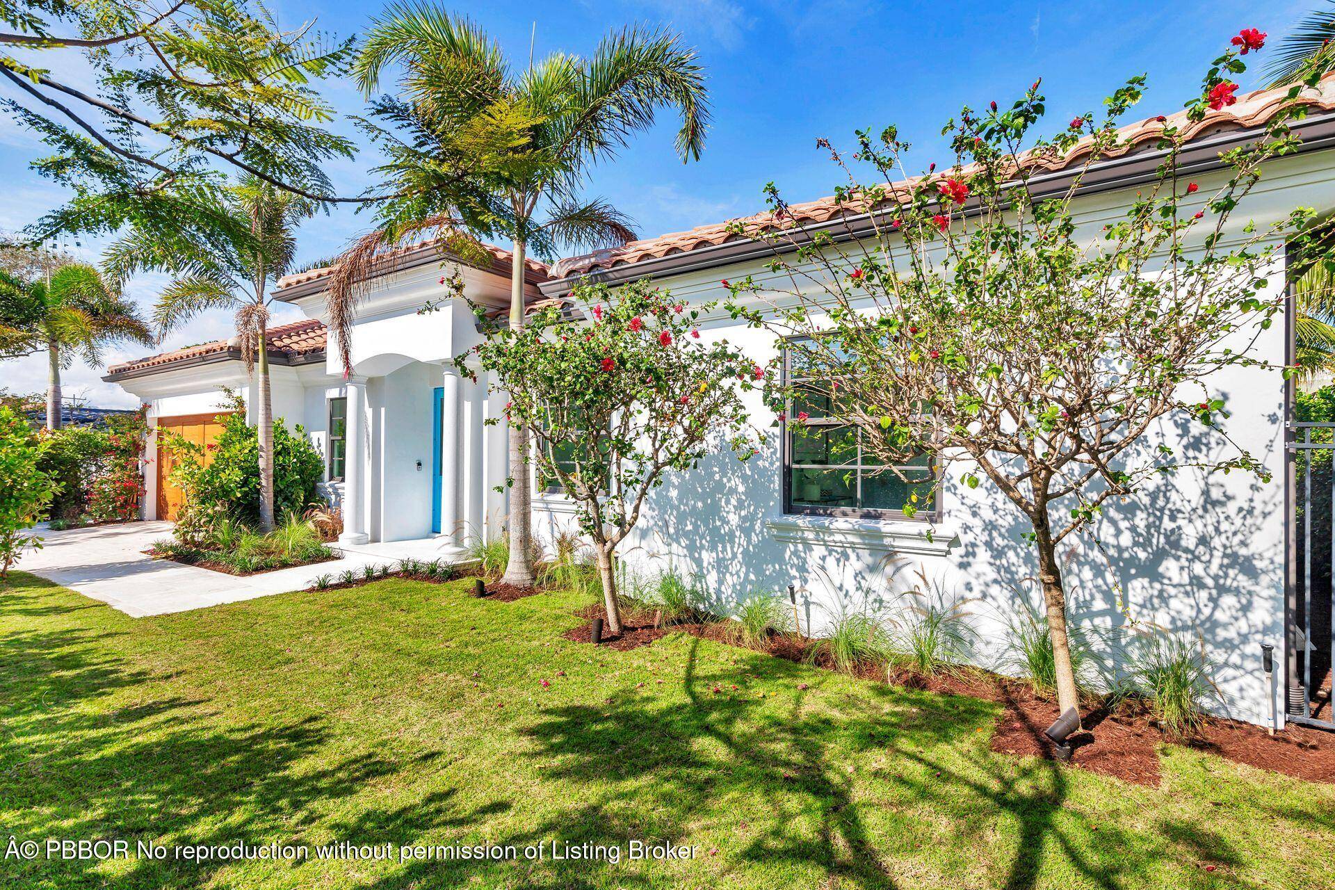 Located one home off of South Flagler Drive, stunning amp ; serene one story, 4BR 4.