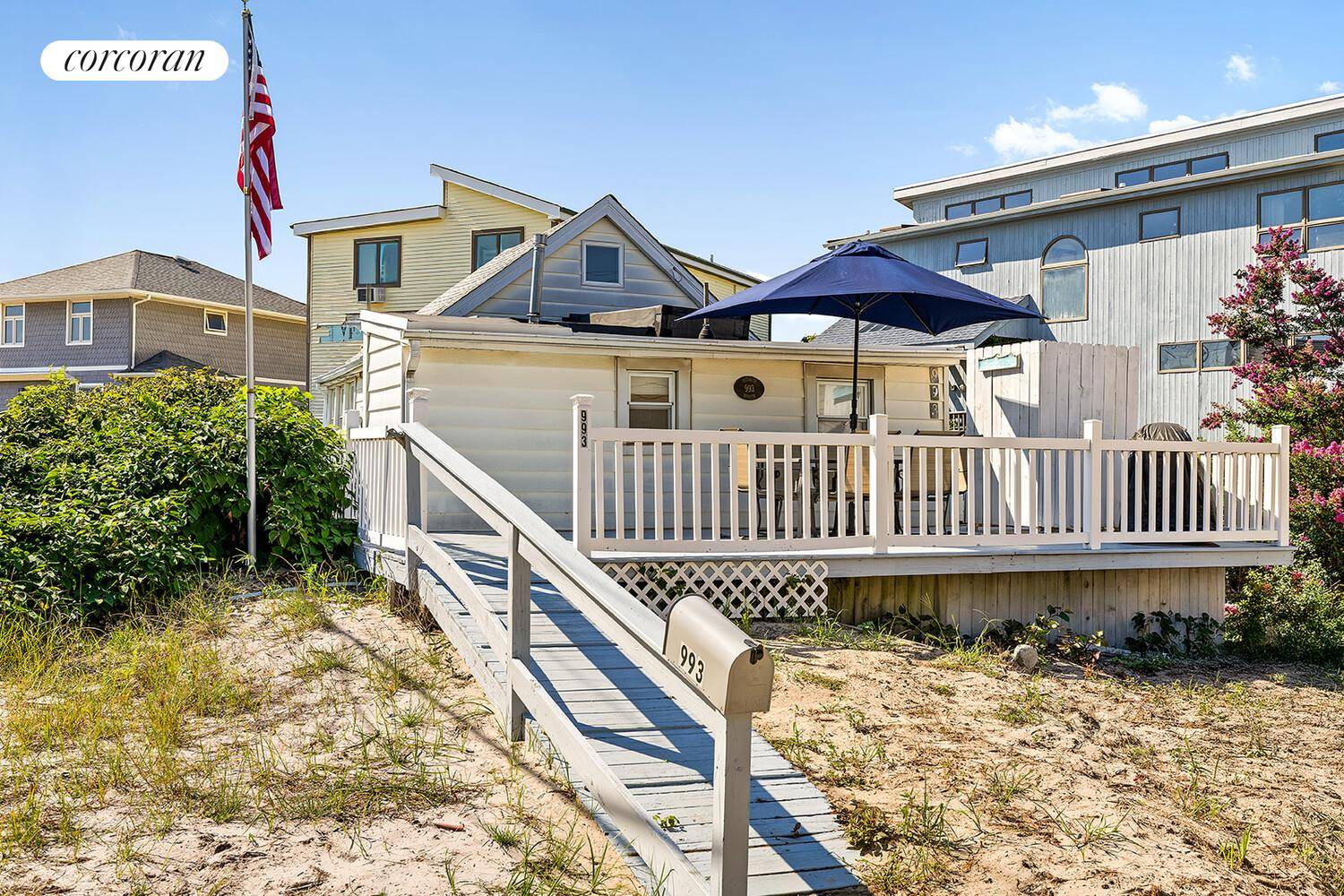 Located just steps from the bay, this summer home offers beautiful bay views and endless possibilities.