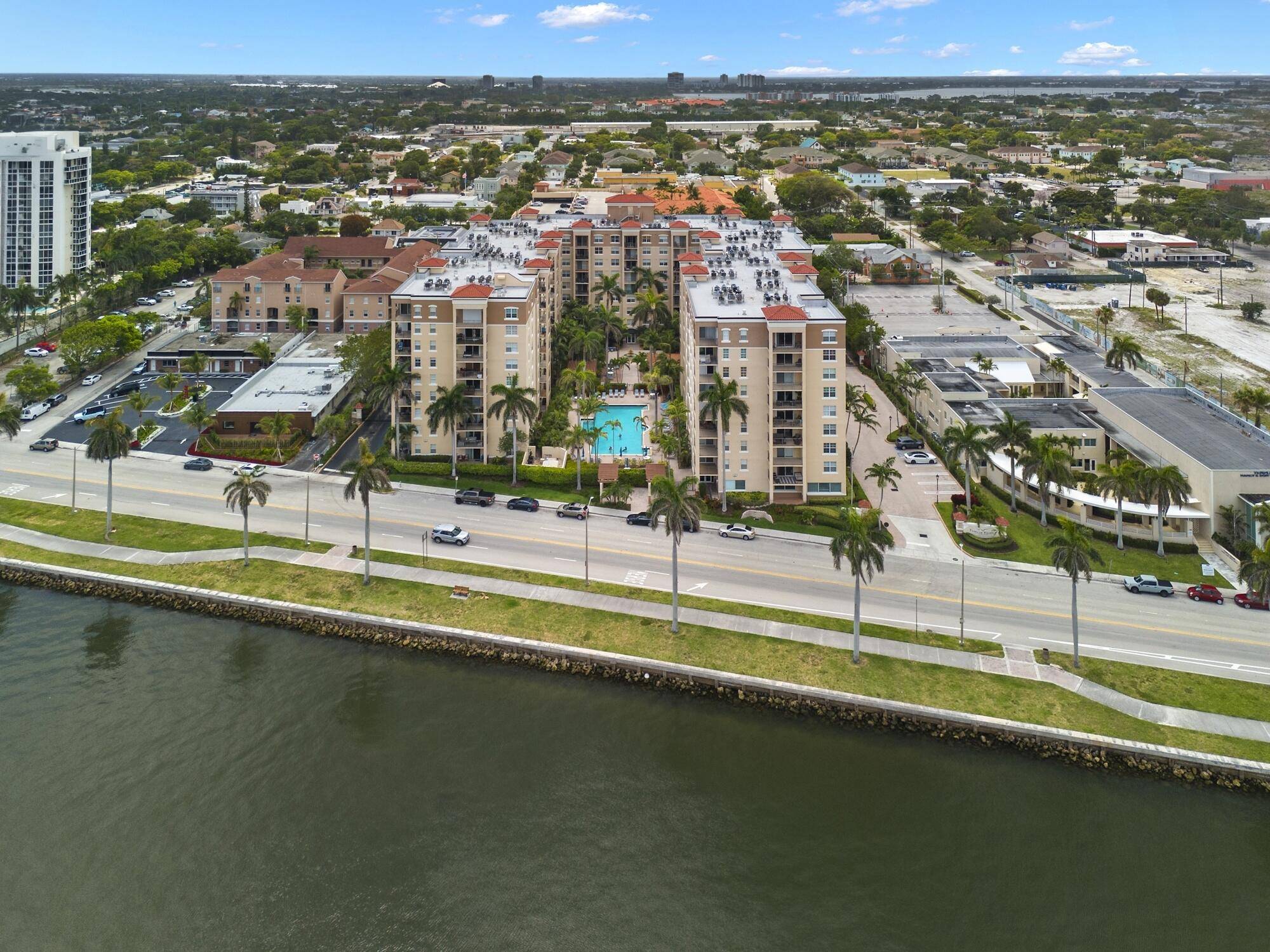 Rarely available gorgeous top floor corner unit with volume ceilings located in the quiet and cozy garden building of Flagler Pointe.