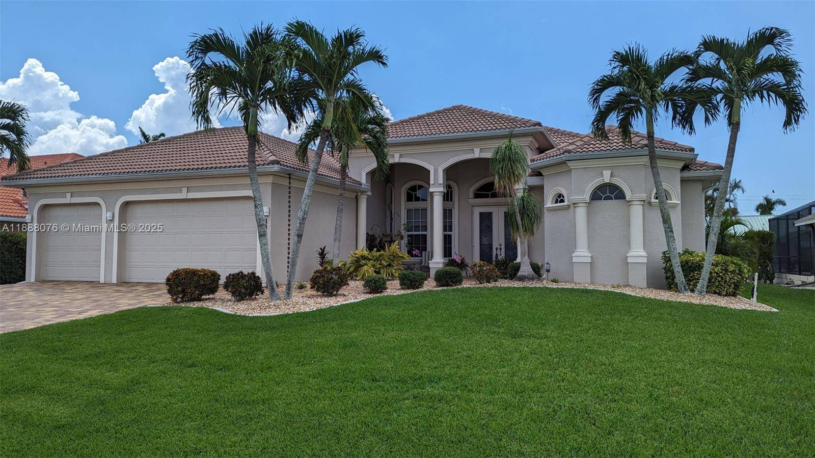 LOCATION ! This direct Gulf access, no bridge, deep water canal home is 4 bedroom, 3 bath, oversize 3 car garage, and heated pool and spa.