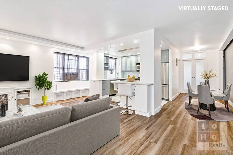 This spacious 1 bedroom has been beautifully renovated to take advantage of and enhance the apartments natural light that floods into the apartment from the west.