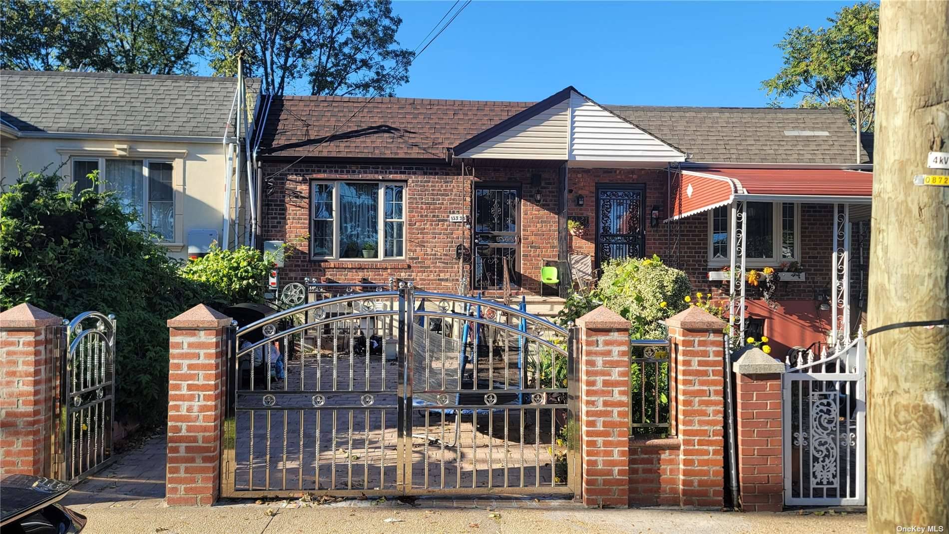 Recently renovated one family brick comes with 2 bedrooms, a finished basement, central air, new roof, solar panel, private car porch in front.