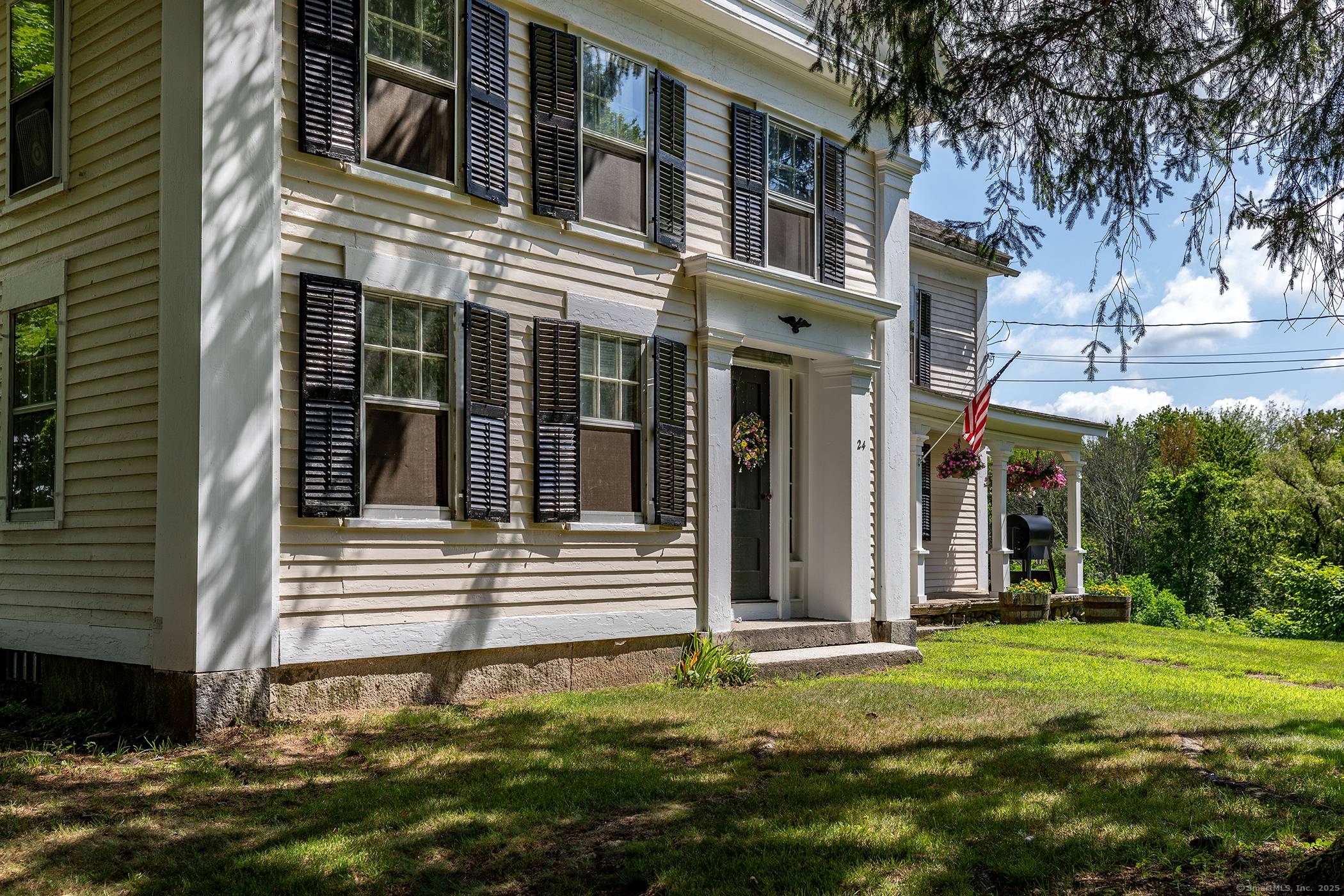 Nestled on a quiet road in the Litchfield Hills is this circa 1830 antique colonial home.