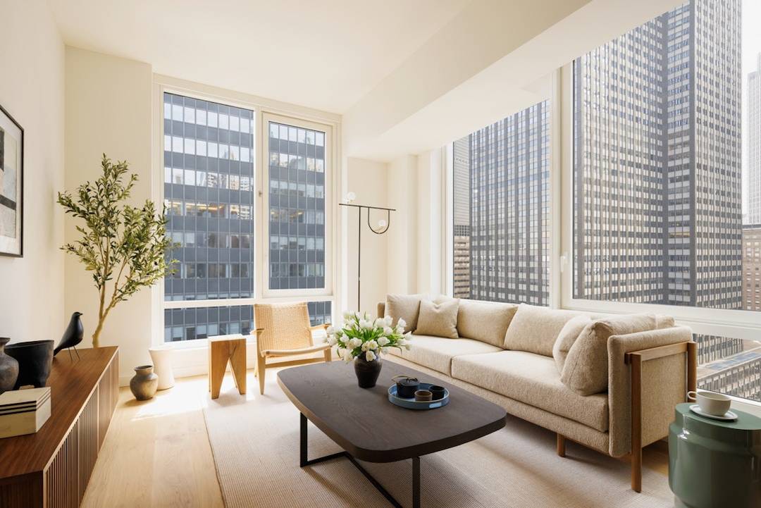 Residence 24F is an oversized one bedroom home at Monogram New York, with interiors designed by Neri amp ; Hu.