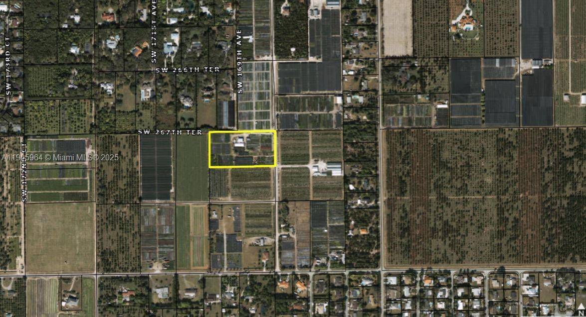 5 acres, Zoned 9000 AGRICULTURE, located at 16890 SW 267 Ter.