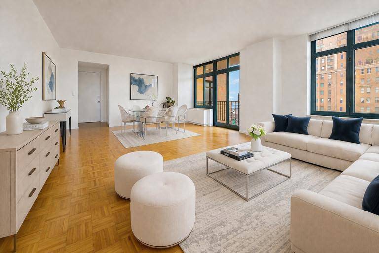 Rare Riverside Retreat Oversized 1BR with a Large Private Balcony in the desired 222 Riverside Drive Condominium Upper West Side.