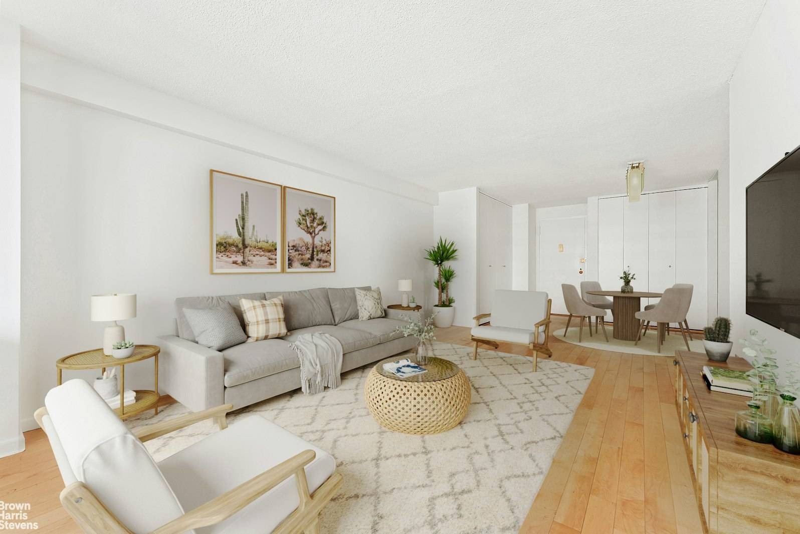 Move in ready one bedroom with a terrace at 77 Fulton Street, in Southbridge Towers !