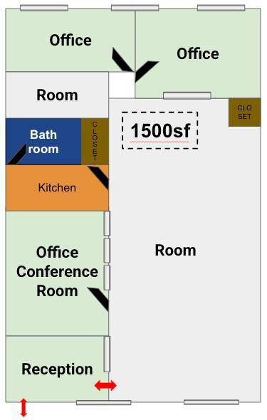 Currently used as a legal office, great 1st floor office space, great local, next to train, bus, restaurants, gym.
