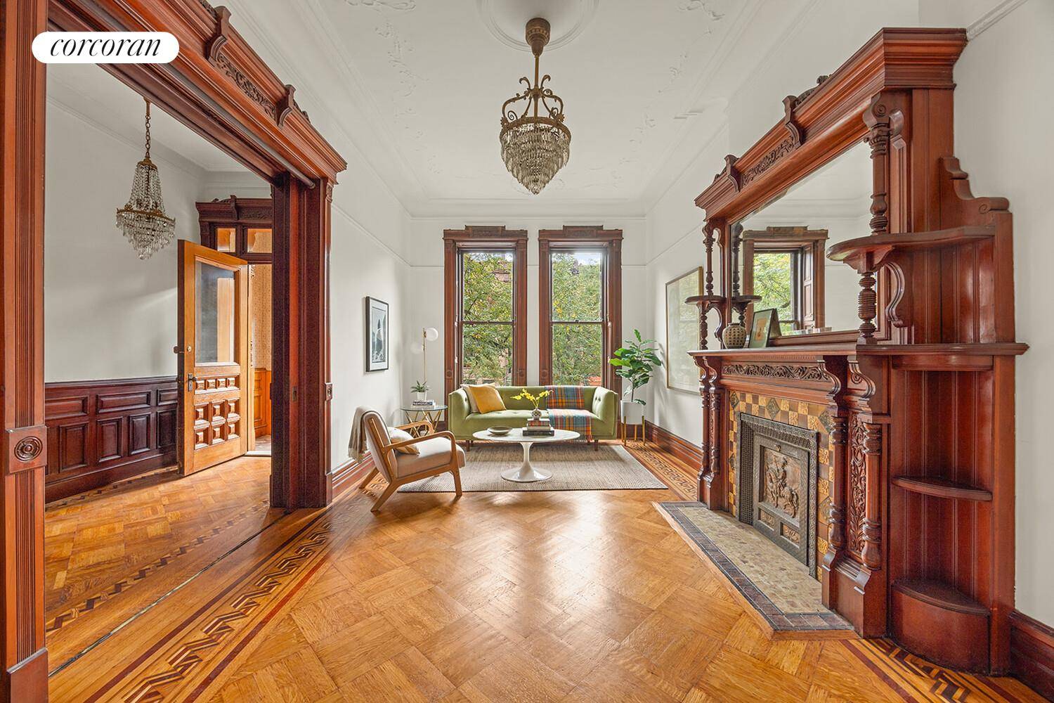 Historic Four Story Brownstone on Coveted Park Slope Block Located on one of Park Slope's most picturesque, tree lined streets, this grand four story, 19.