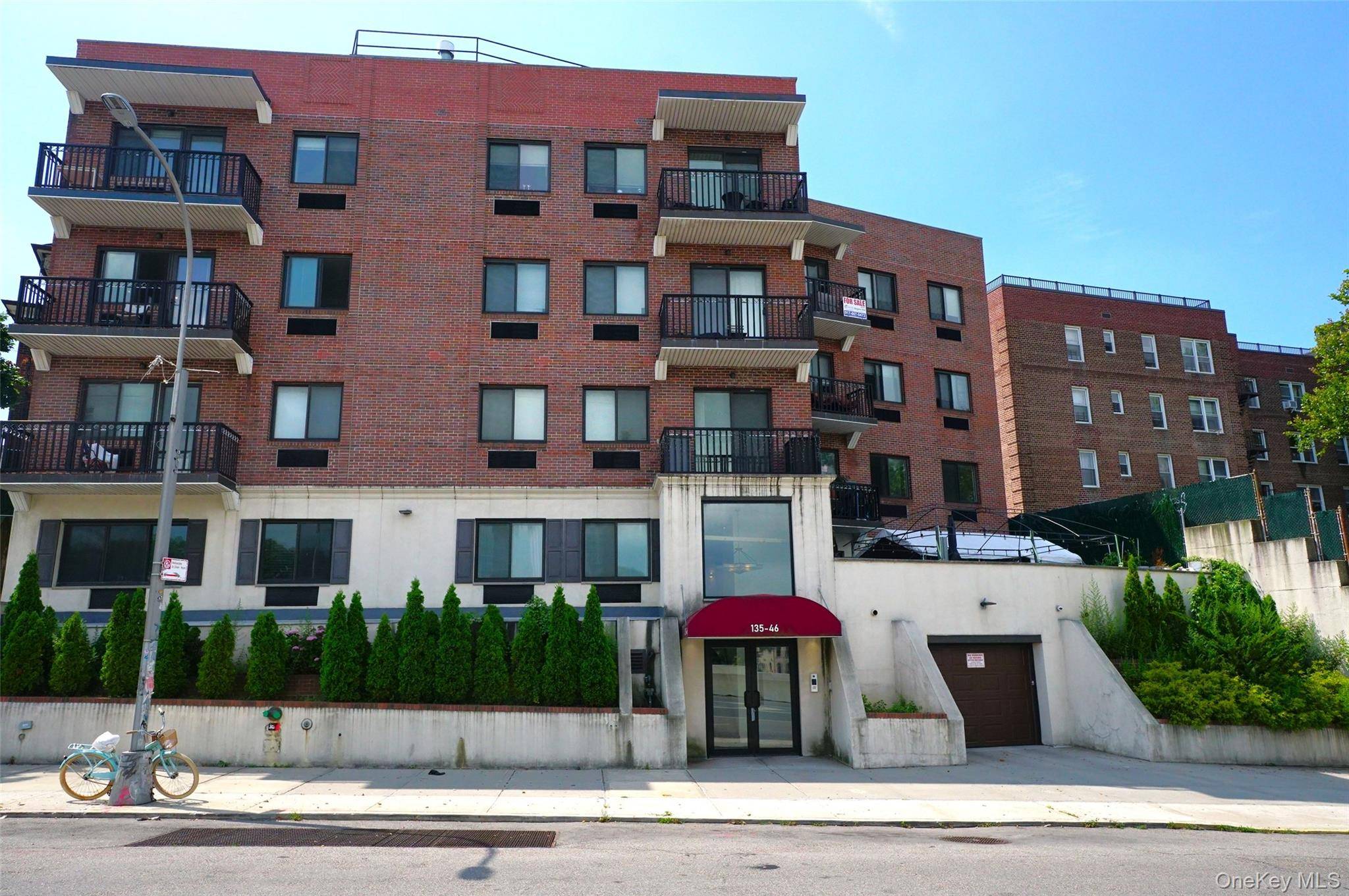 Modern elevator building, 2 bedroom, 2 full bathroom unit with balcony on the 4th floor.