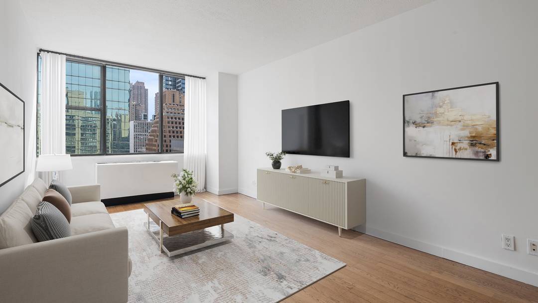 19C is a 1BR apartment is perched just under the top floor of the Delegate fullservice condominium.